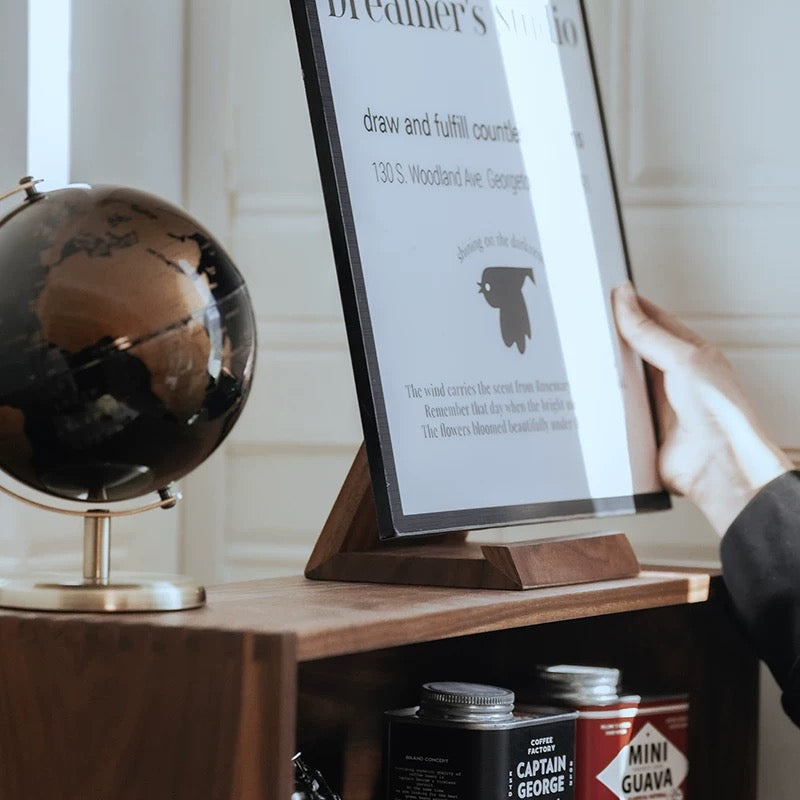 Saterin wooden CD album stand for home décor