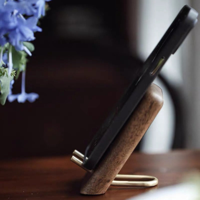 Simple Walnut Phone Stand