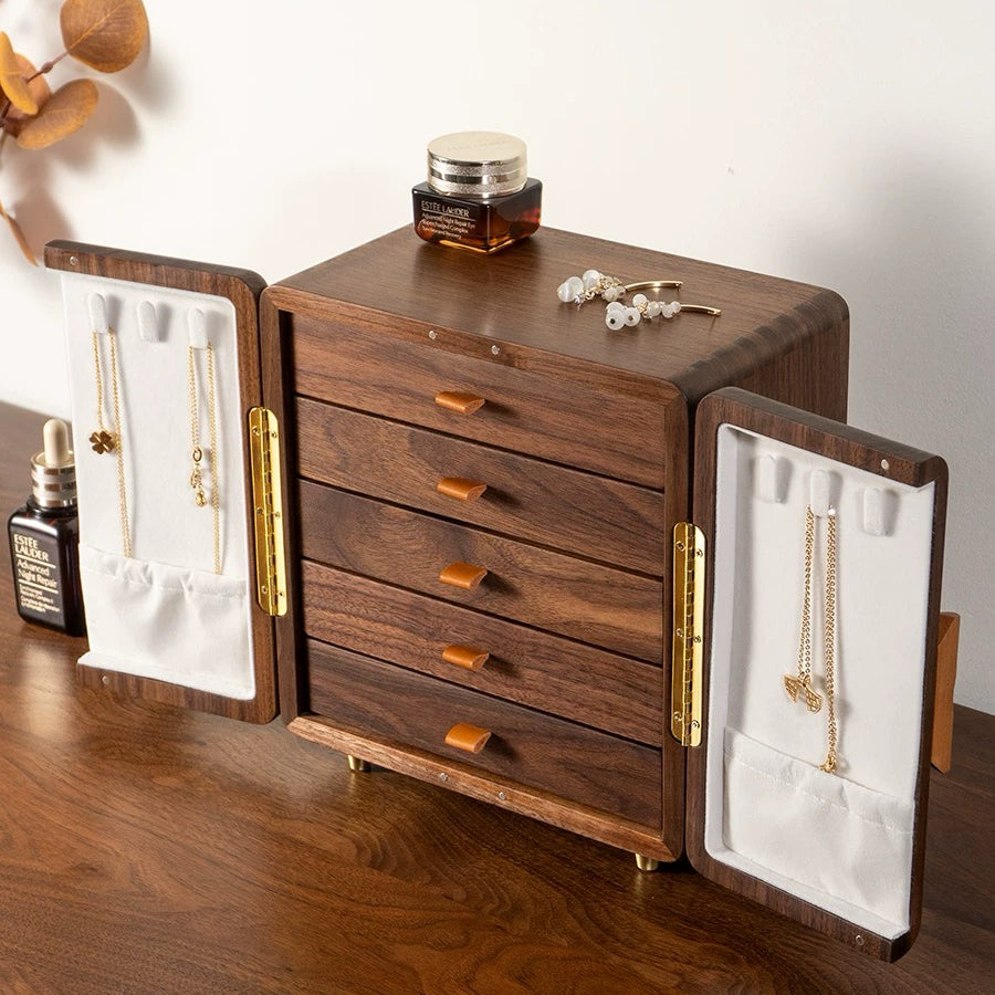 Solaris wooden jewelry storage box with elegant design