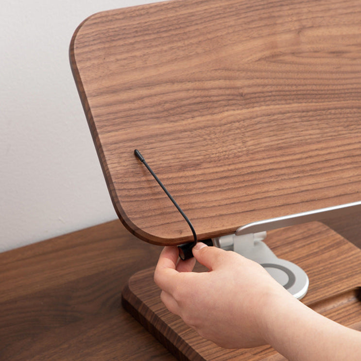 Solid Black Walnut Page Holder for Reading