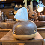 Solid Wood Tissue Box Featuring Cute Whale Art