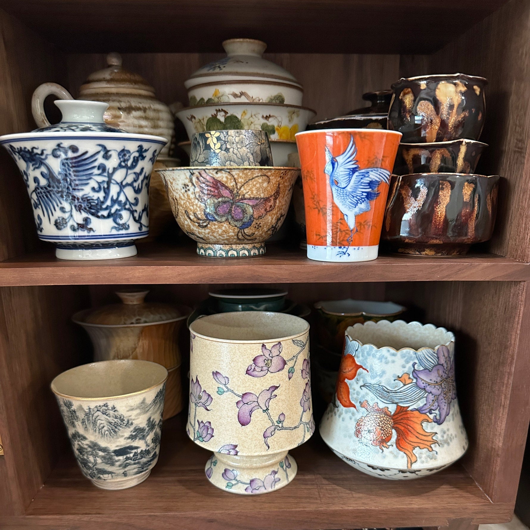 Solid walnut storage unit for home interiors