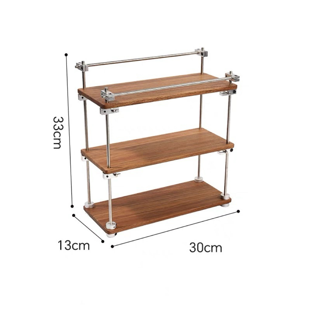 Sorty walnut rack for organizing desk and shelves