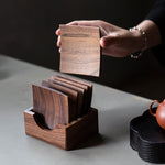 Square Wooden Drink Mats
