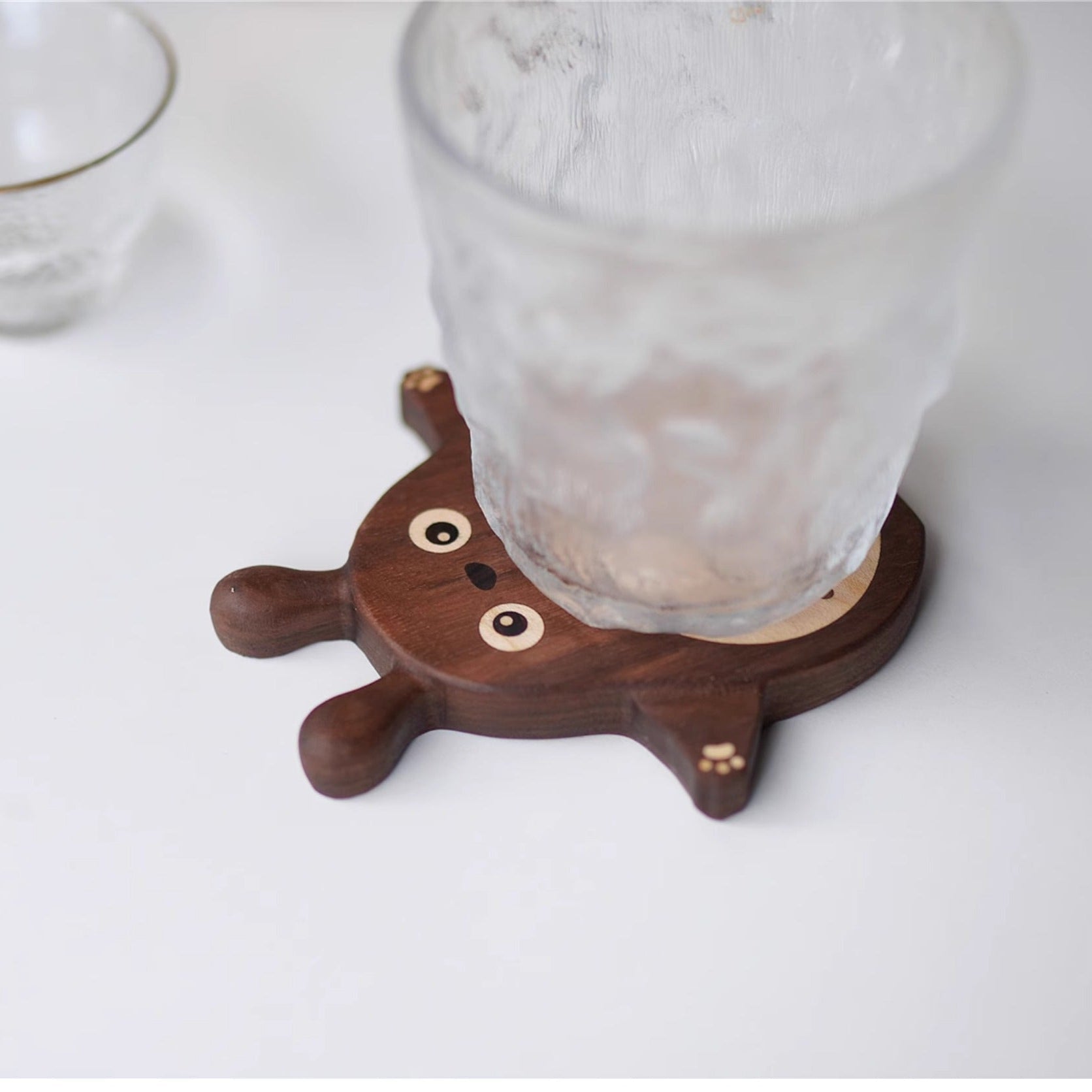 Totoro Walnut Drink Coaster