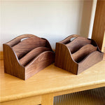 Walden wooden magazine rack with minimalist design