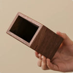 Walnut Kungfu tea tools including scoop and tweezers