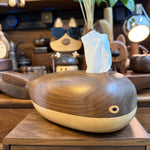 Warm Home Decor Cute Whale Wood Tissue Box