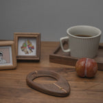 Wood pour-over stand for V60 dripper on kitchen counter
