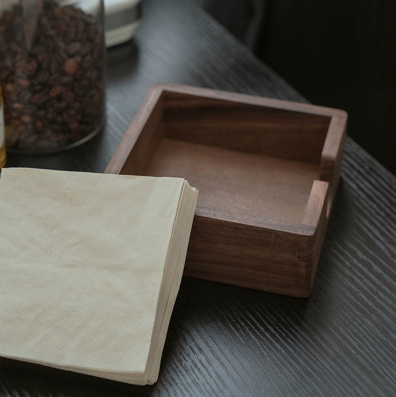 Wooden Cube Tissue Holder