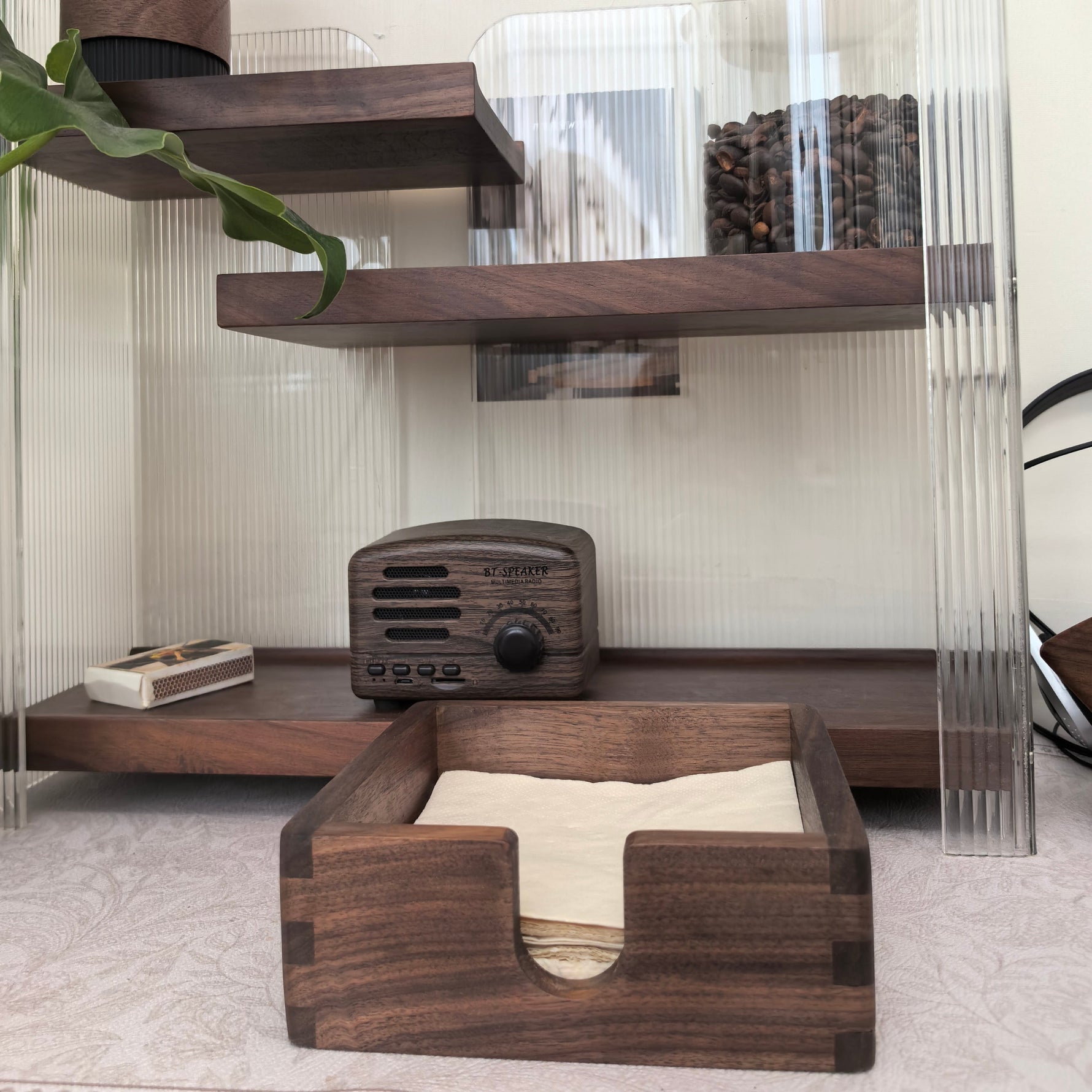 Wooden Desk Tissue Box