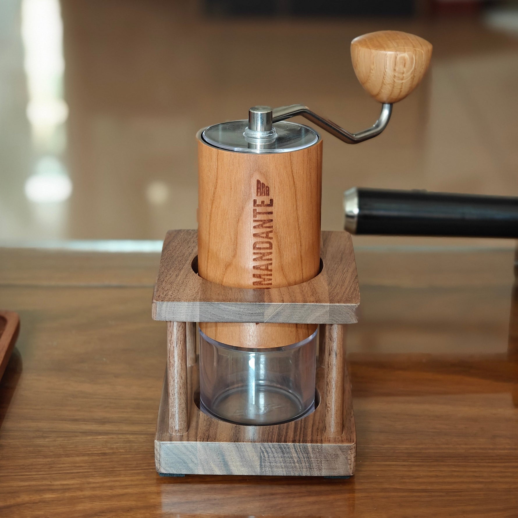 Wooden Espresso Grinder Stand
