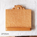 Wooden bear-shaped stand for books and tablets