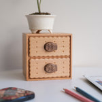 Wooden double-layer cookie design organizer box