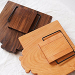 Wooden reading stand with cute bear illustration