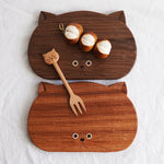 Wooden serving board with bear motif for appetizers