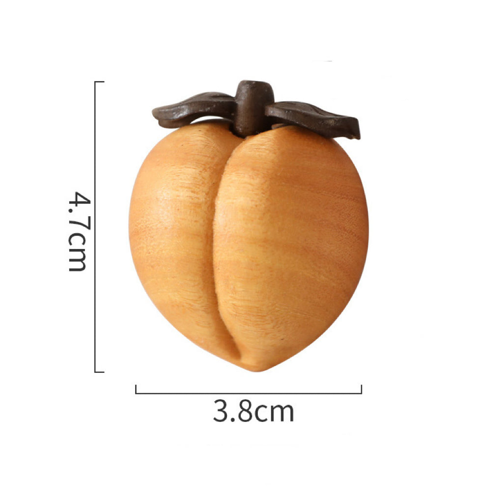 Yellow Peach Wooden Ornament