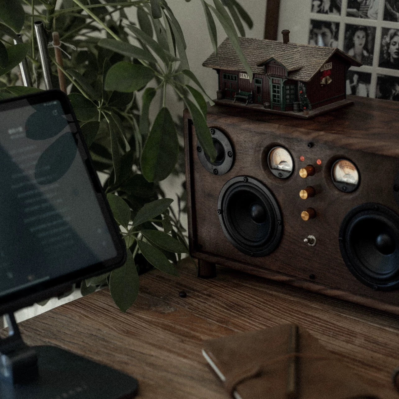 black walnut Bluetooth speaker handmade