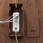 black walnut cable organizer box