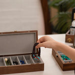 black walnut ring and necklace organizer