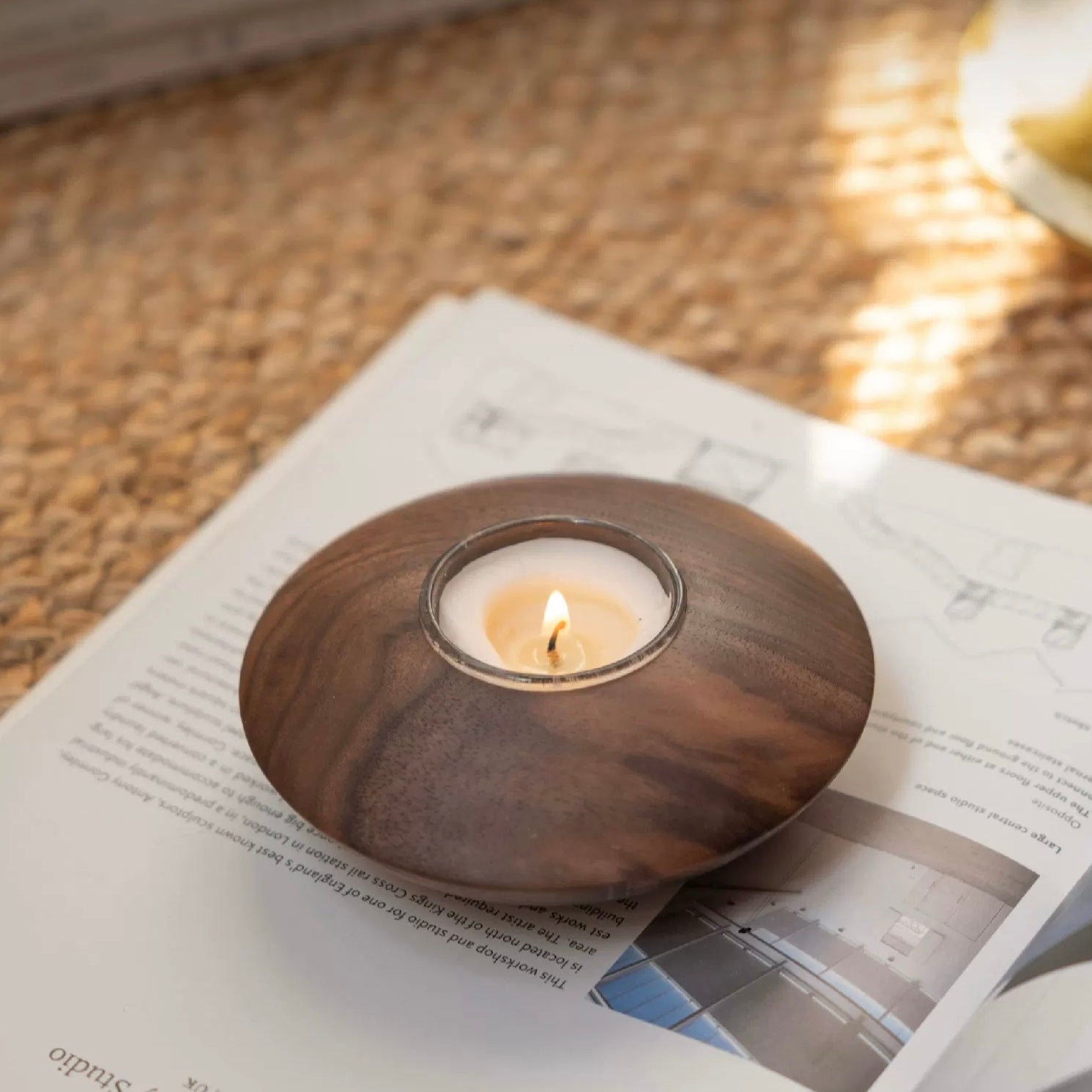 decorative candle holder wooden