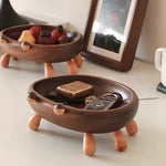 engraved walnut crab tray