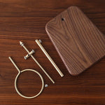 handcrafted black walnut pour-over coffee stand for home brewing