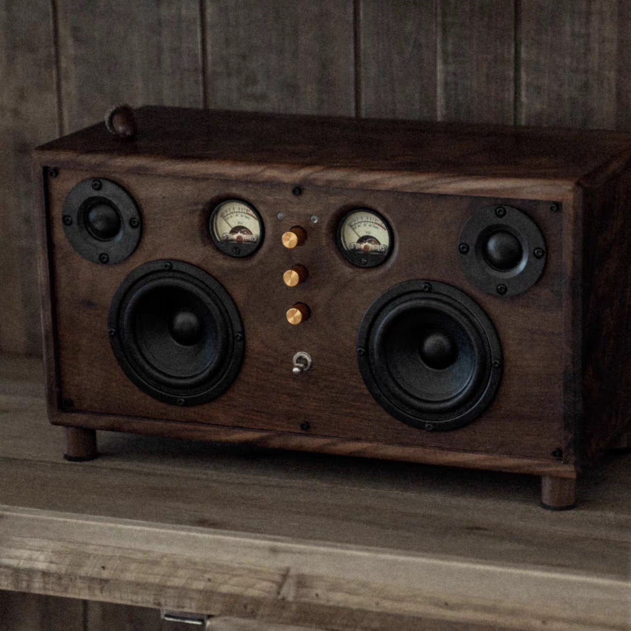handmade walnut Bluetooth speaker