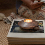 handmade wooden candle holder