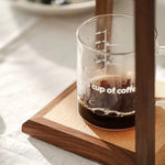 minimalist black walnut pour-over coffee stand for home