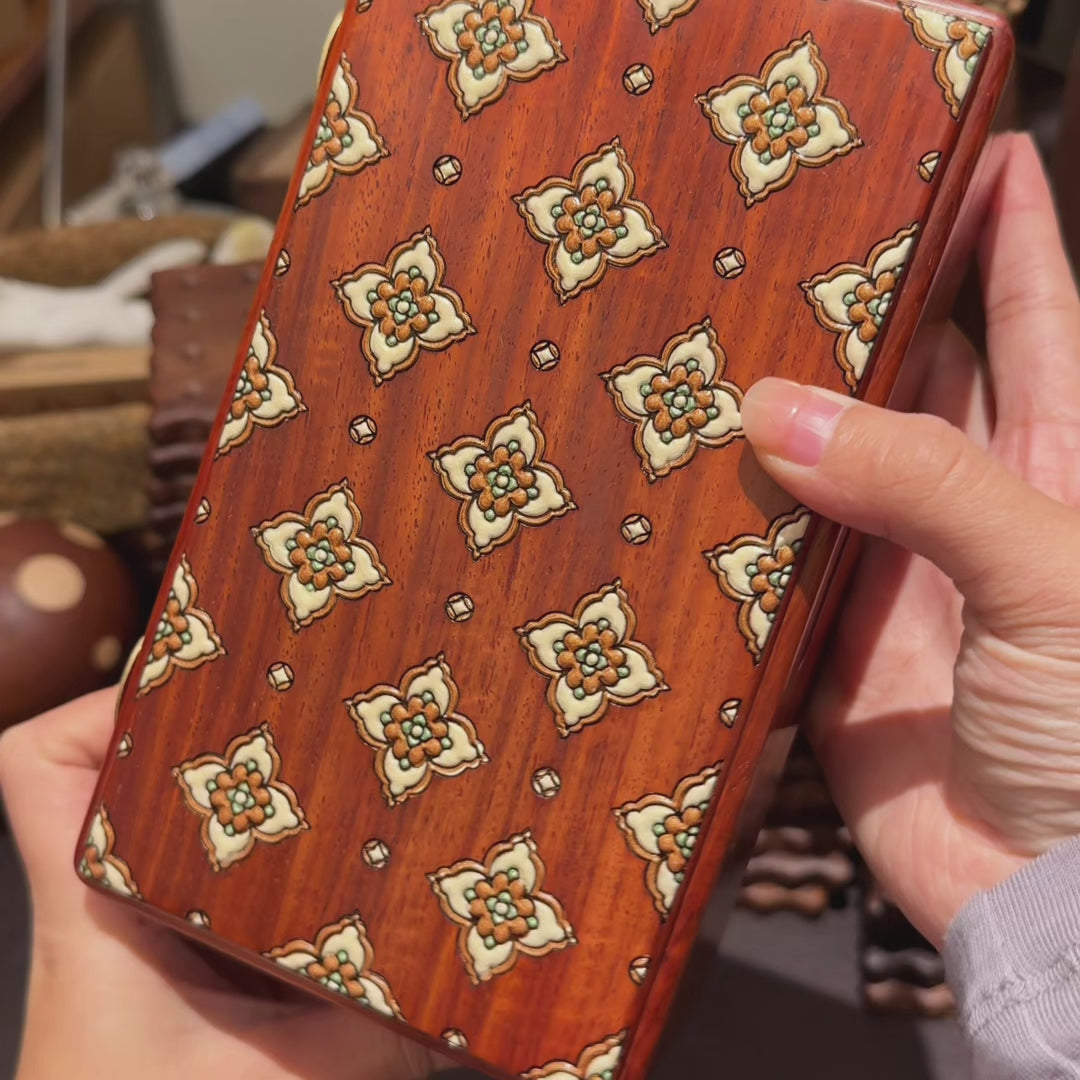 Maison Retro Style Solid Wood Jewelry Storage Box