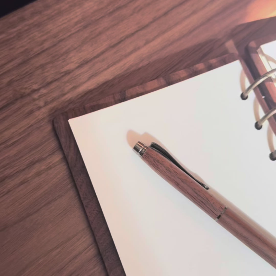 Grain Notes Walnut Binder Notebook