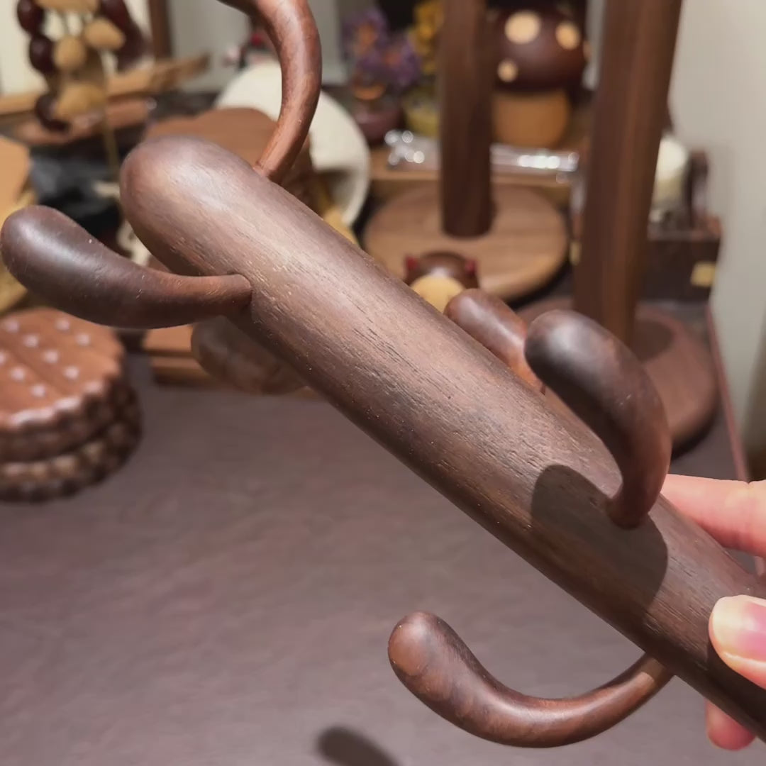 Cactus Walnut Cup Holder