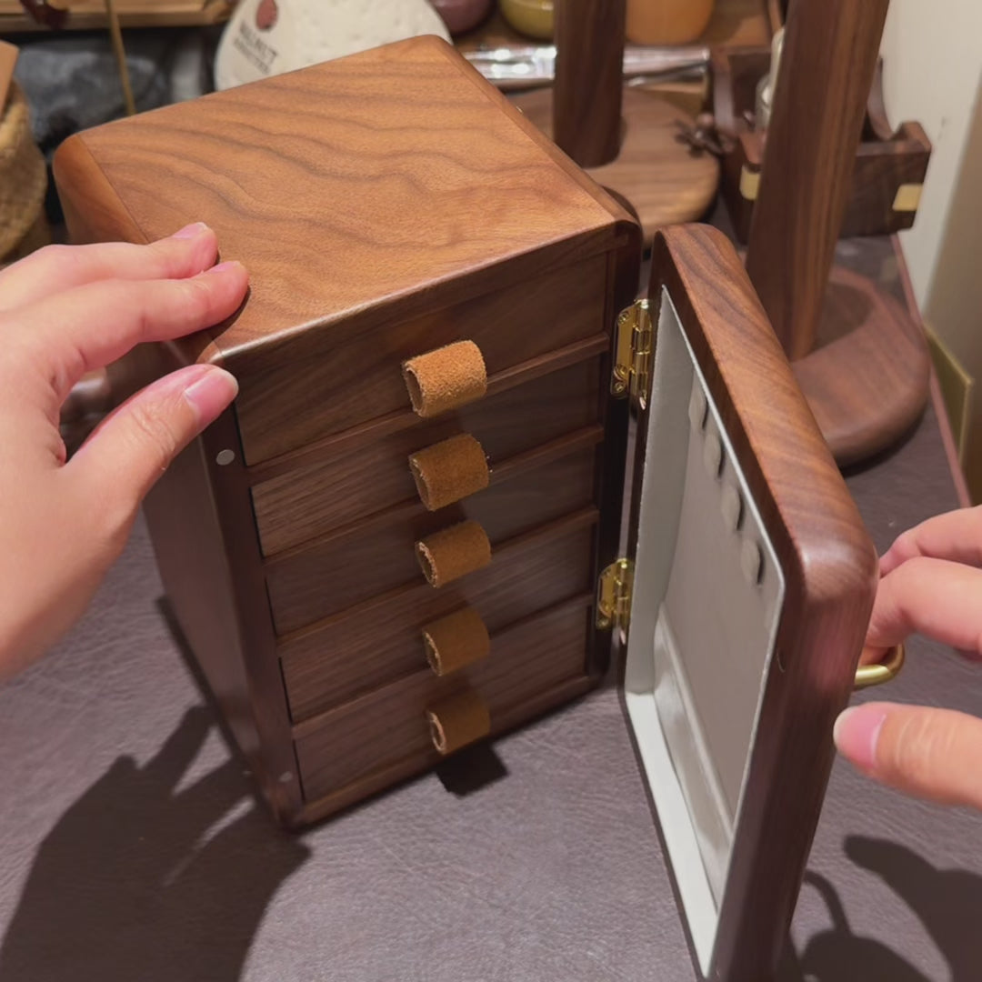 Prestige Walnut Jewelry Organizer Chest