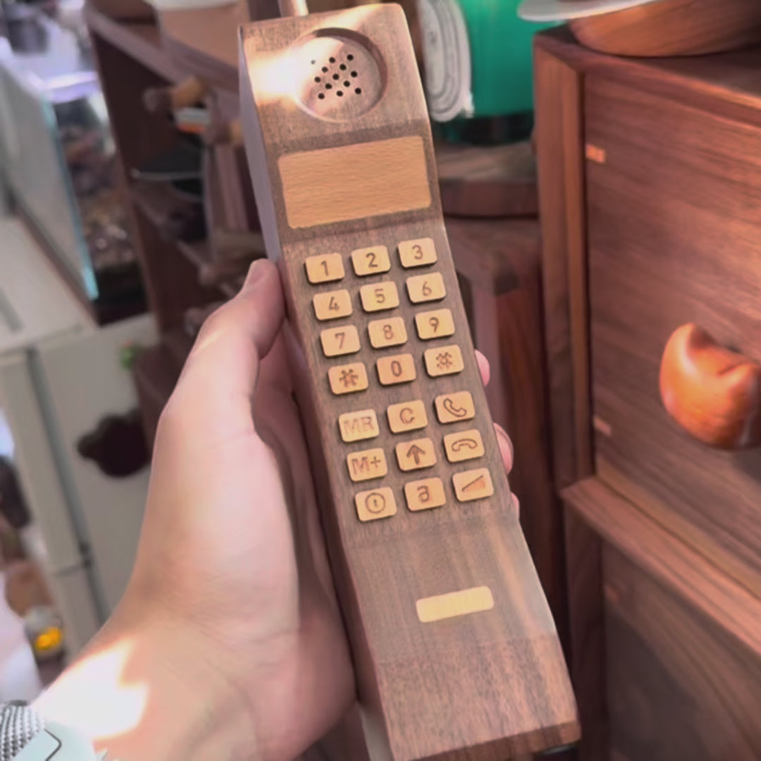 Brick Walnut Phone Bottle Opener & Desk Ornament