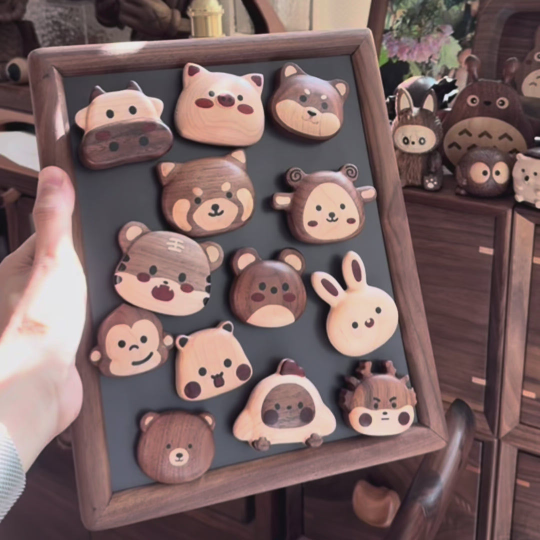 Magfun Animal Wooden Fridge Magnets