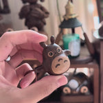 Wooden Keychain with Totoro Design