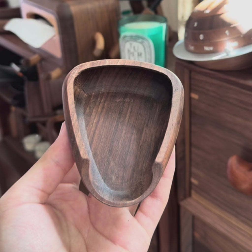 walnut coffee bean tray