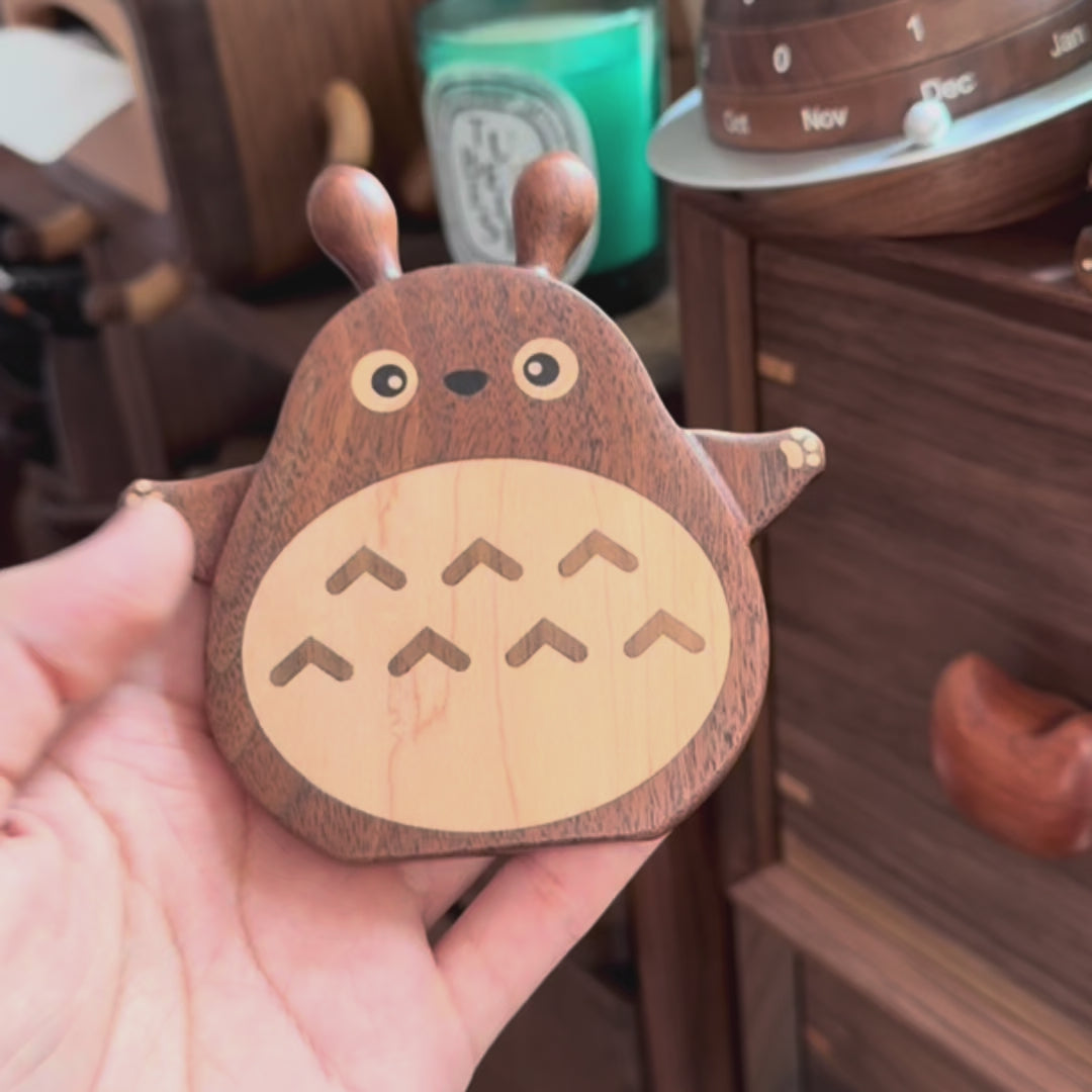 Handmade Totoro Walnut Coaster