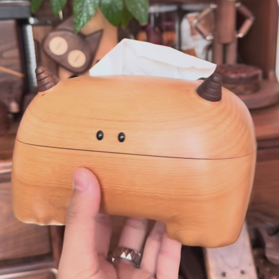 Beech Wood Monster Tissue Box