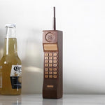 retro wooden phone fidget toy and bottle opener