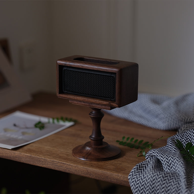 vintage style walnut stand for marshall
