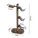 walnut gaming controller display stand