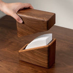 walnut pour-over coffee filter holder