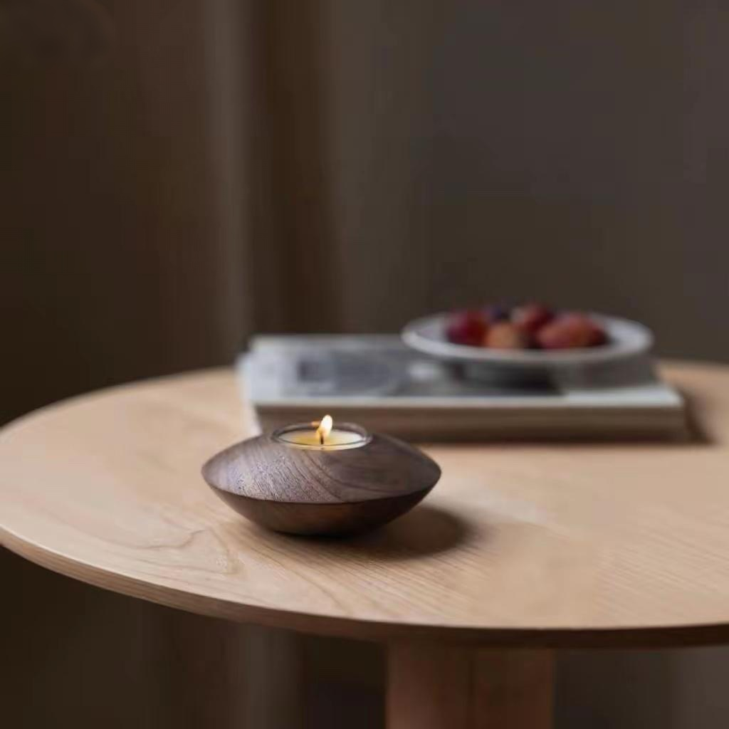 wooden candle holder for home decor
