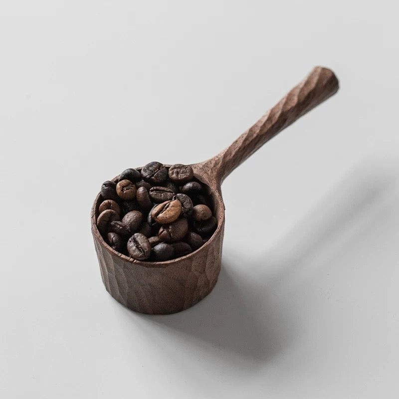 wooden coffee scoop black walnut