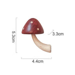 wooden mushroom magnet