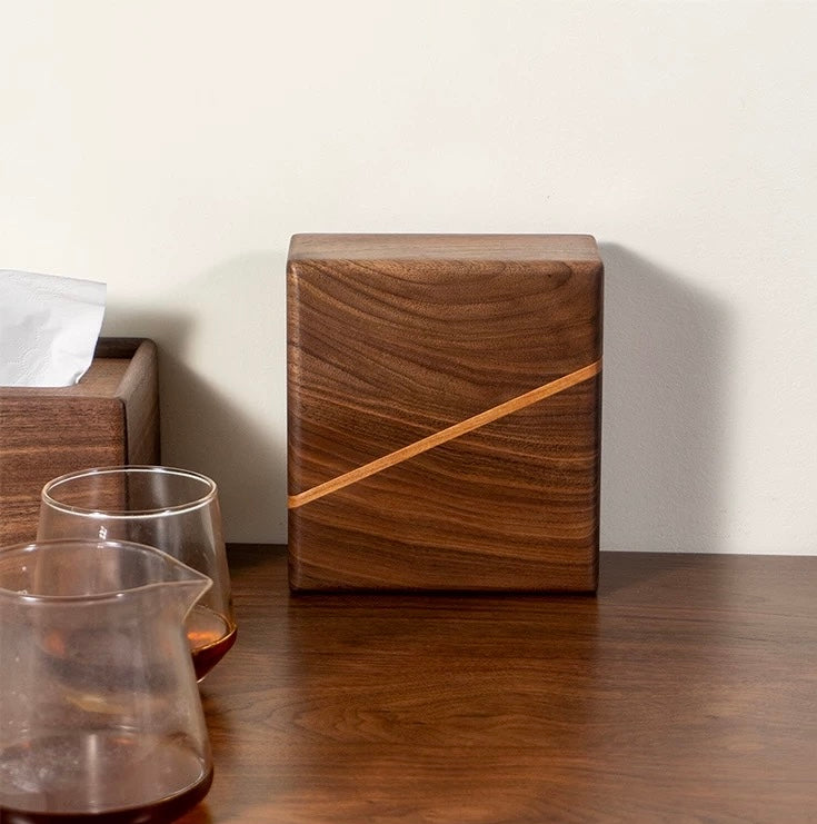 wooden pour-over filter stand walnut